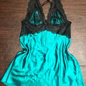 Victoria’s Secret Emerald Green Satiny Babydoll